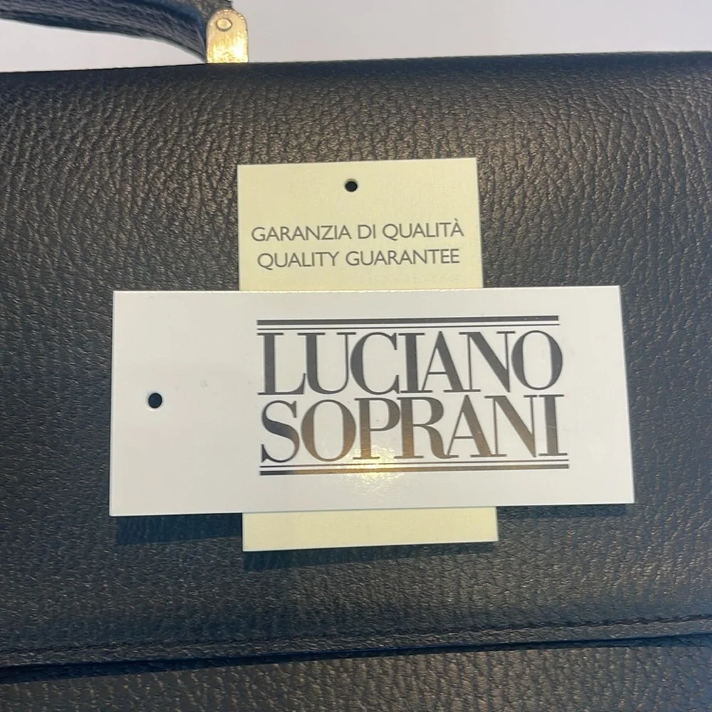 Luciano Soprani Black Briefcase Never Used